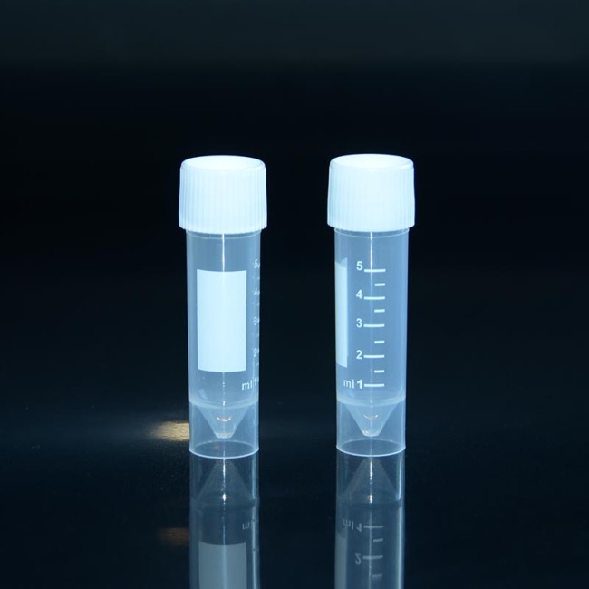 5ml Transport Free-standing Tube with White Screw Cap